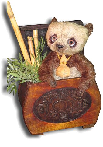 Mohair Teddy Bear Handmade by Artist Denise Purrington -Ping Jing